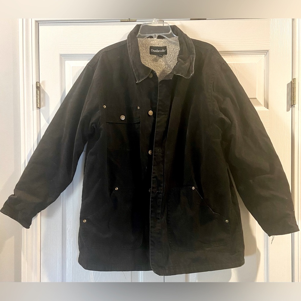 Dunbrooke Men’s Sz L Trucker Farm Chore Outdoor Barn Jacket Coat Work Black